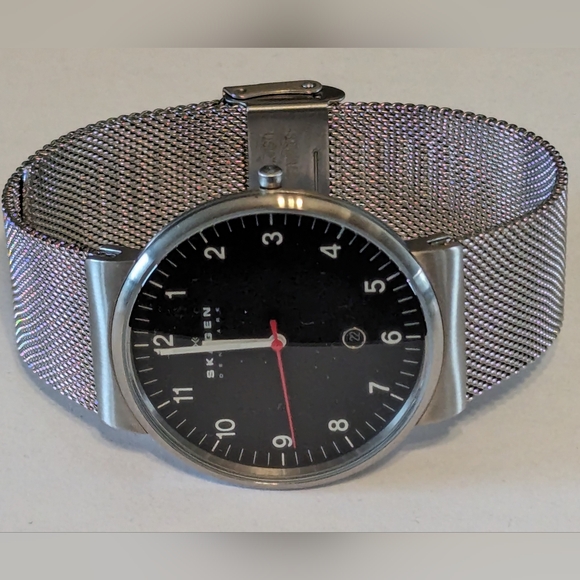 Skagen Anchor Black Dial Watch - Picture 3 of 6